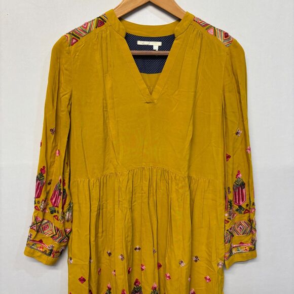 Floreat Anthropologie Women Embroidered Floral Dress Size Small Boho D040  -22